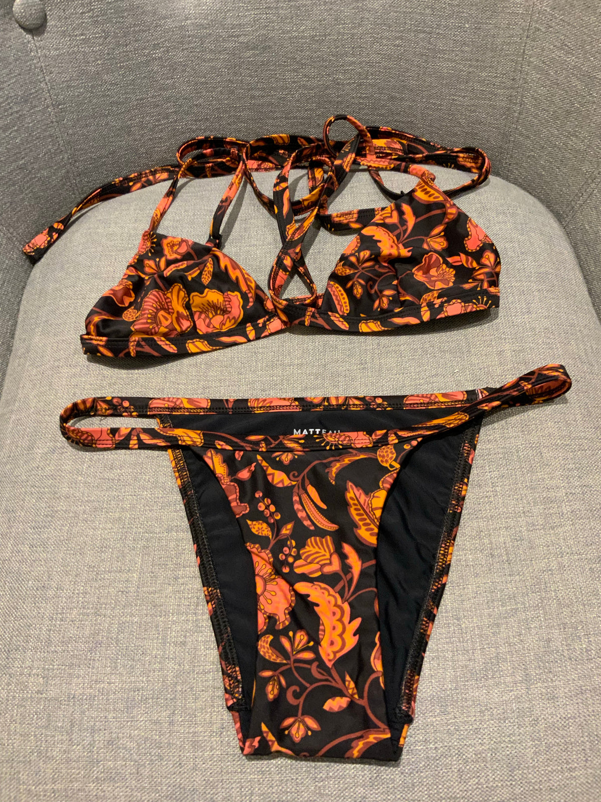 Matteau Hibiscus Matteau Floral bikini set size 1 US 2 EU 34 XS ladies