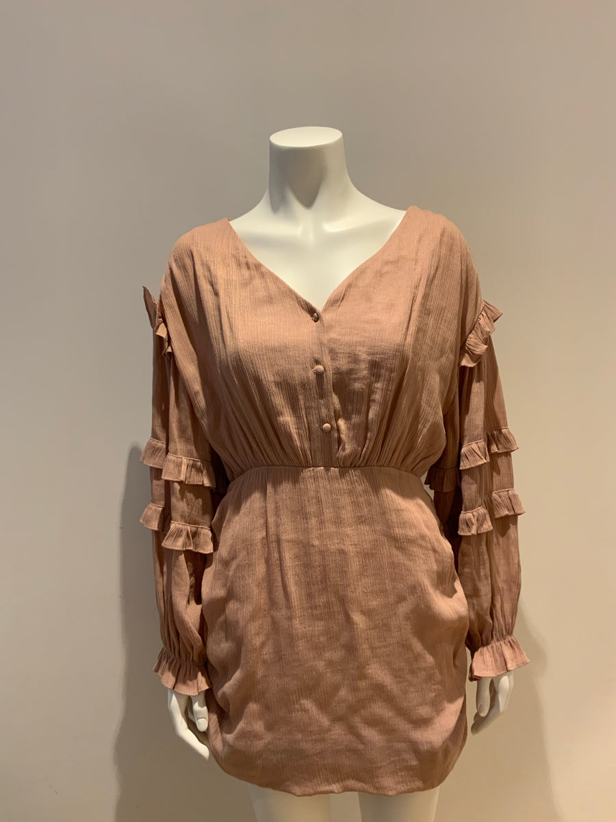 antique wish mini dress mocha URBAN REVIVO PINKISH DRESS SIZE EU 38 UK 10 US 6 ladies – Afashionistastore