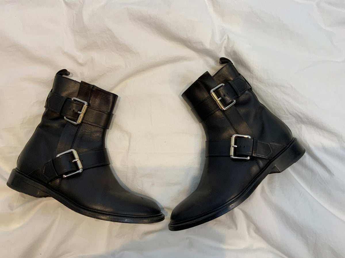 Proenza Schouler Double-buckle Moto Ankle Boots/Bootis Size 37 UK 4 ladies