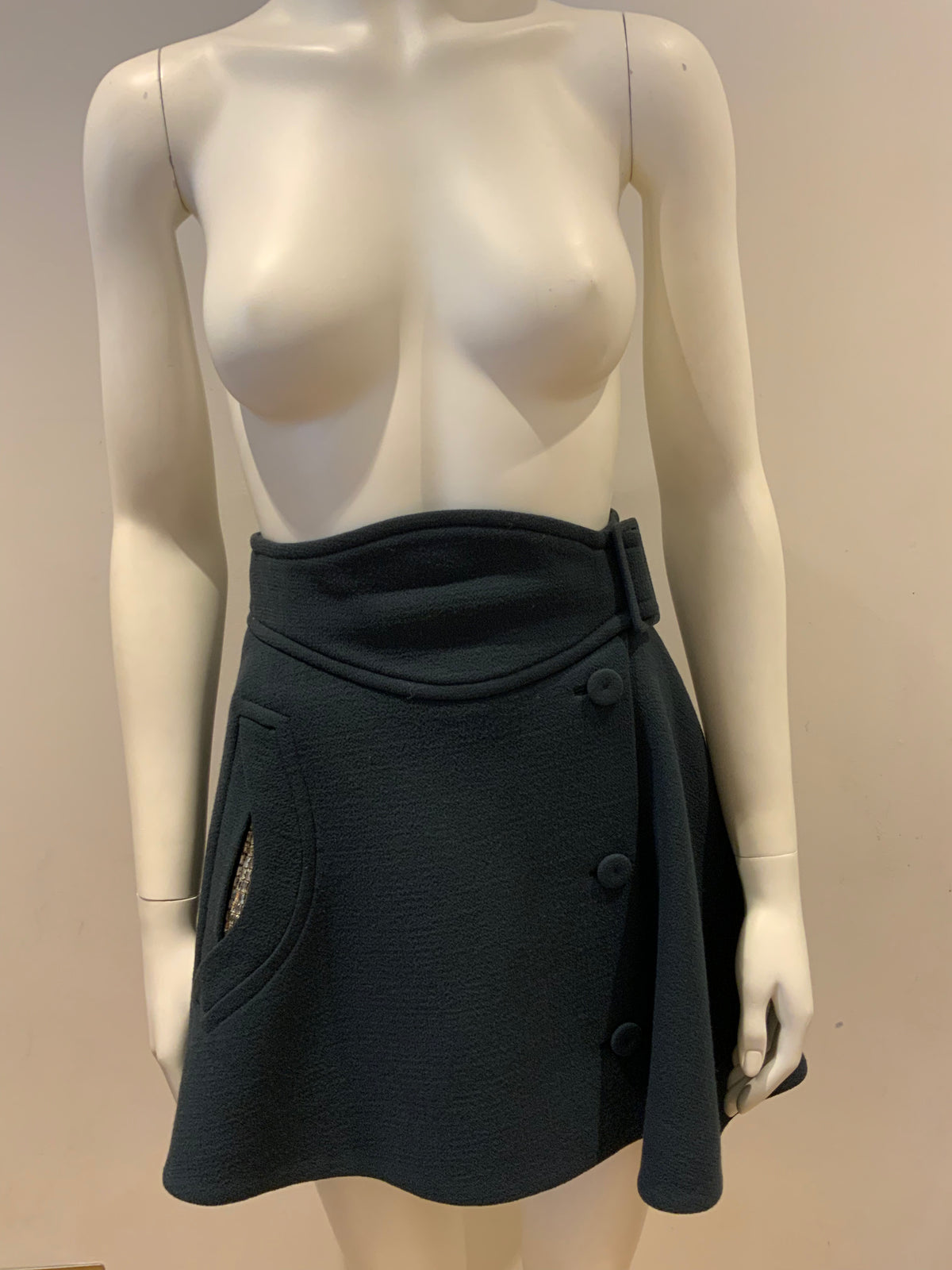 CARVEN WOOL JEWELLLED SKIRT SIZE F 34 US 2 UK 6 XS ladies