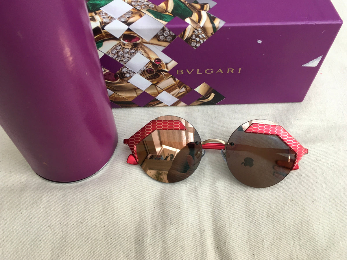 BVLGARI 6089 2029/4Z Serpenteyes Red Metallic Sunglasses ladies