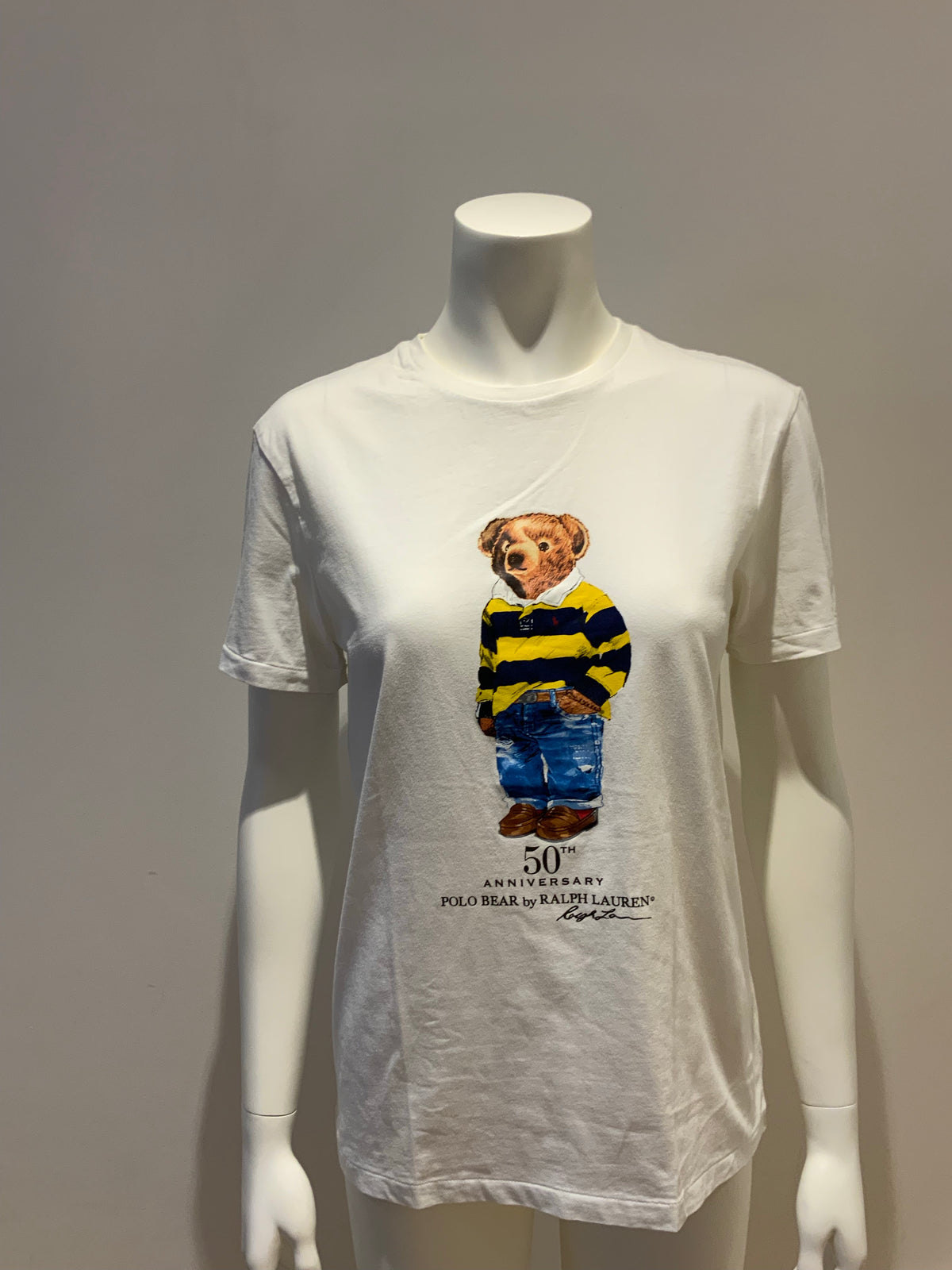 Polo Ralph Lauren 50th Anniversary Bear T Shirt White LIMITED EDITION Size Small men