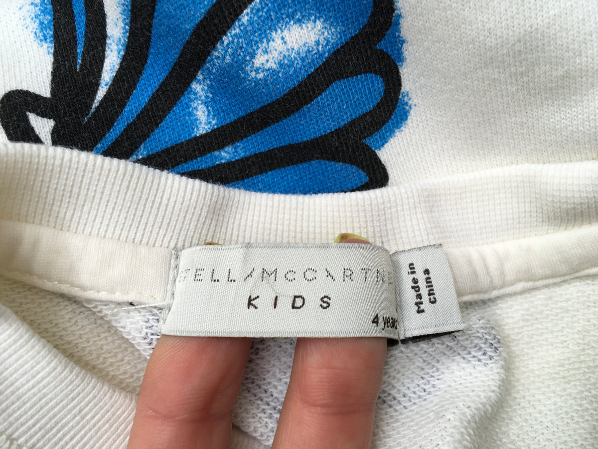 Stella McCartney KIDS Girls' shell print sequins sweatshirt top Children