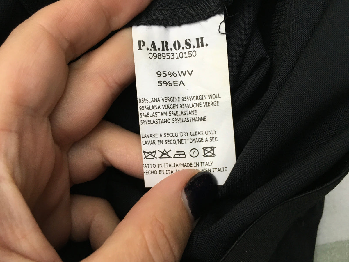 P.A.R.O.S.H Black Sallia Bistretch Pants In Wool By P.A.R.O.S.H Ladies