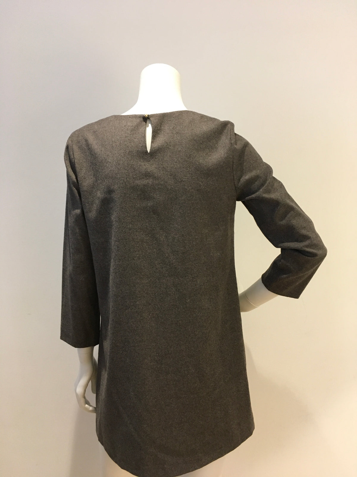 JOSEPH Women's Grey Wool Velvet Insert Dress Size F 38 UK 10 US 6 ladies