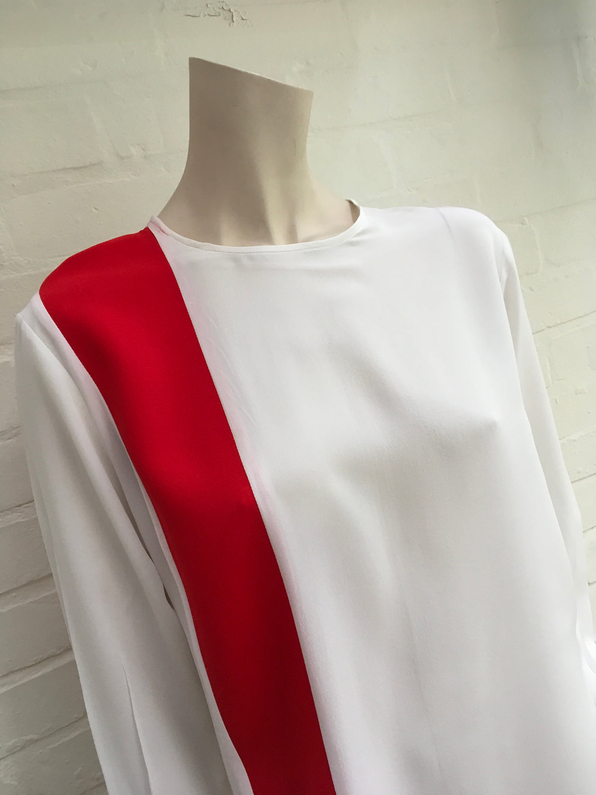 Stella McCartney Contrasting Silk Top 2018 Collection Ladies