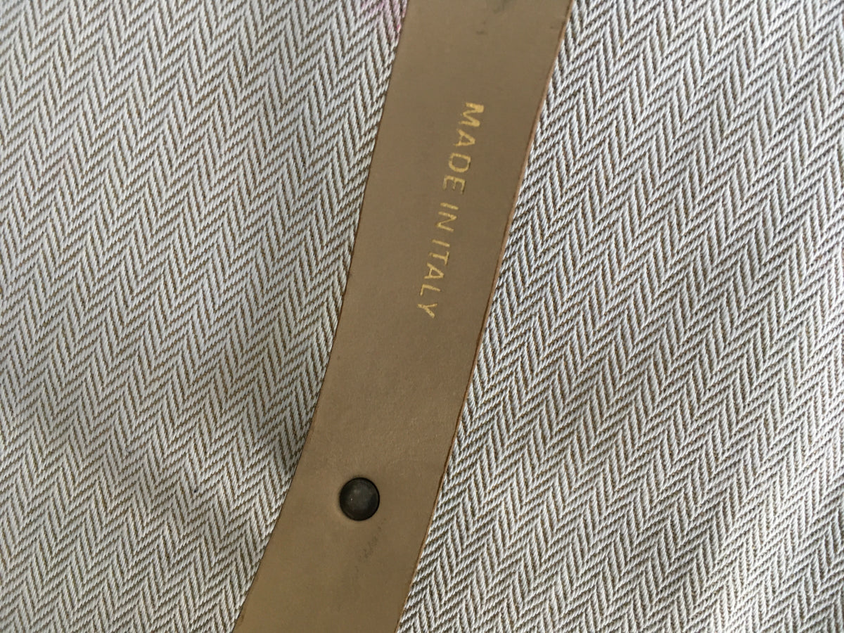 ALESSANDRA RICH Brown Jewel Leather Thin Skinny Belt Ladies