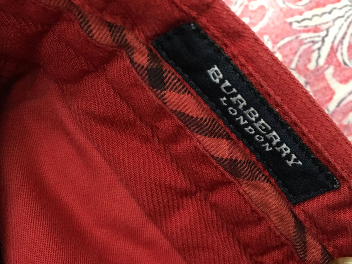 BURBERRY London Men’s Red Corduroy Trousers Pants Size 50 MEN