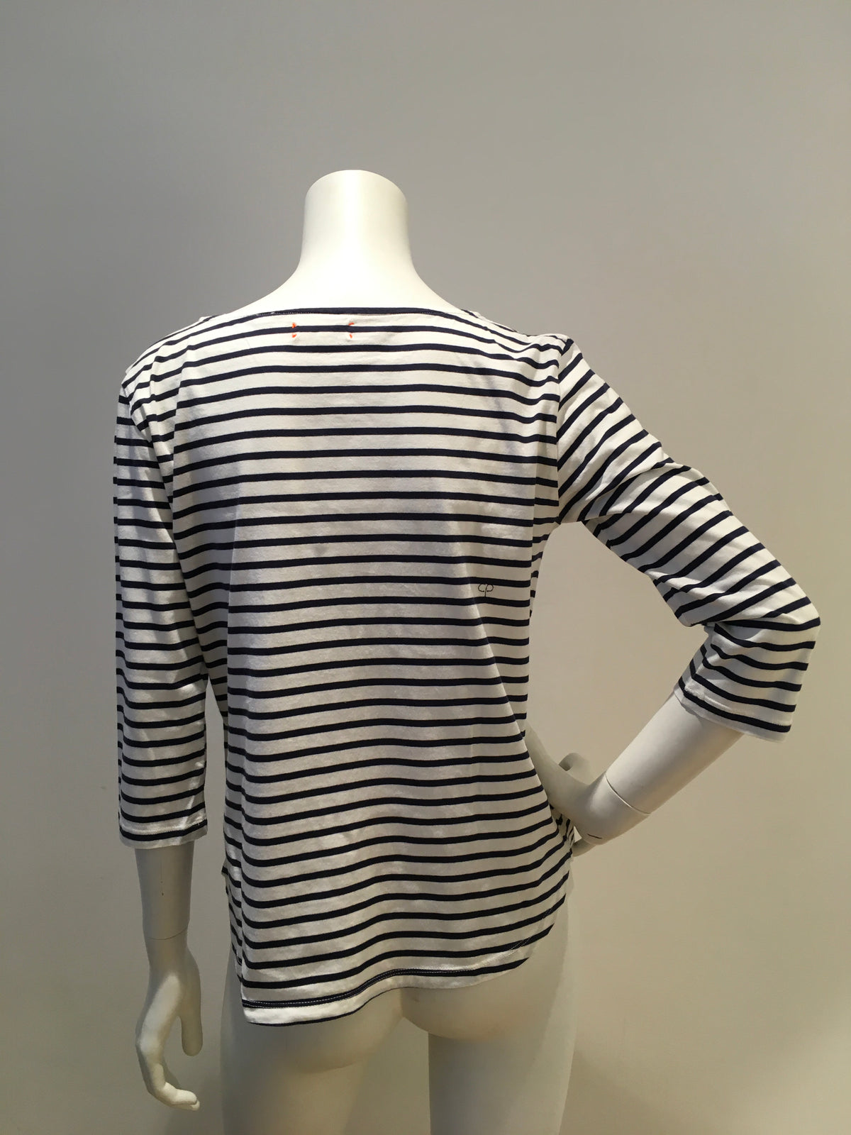 CHINTI & PARKER Printed striped organic cotton T-shirt Top Size S small ladies
