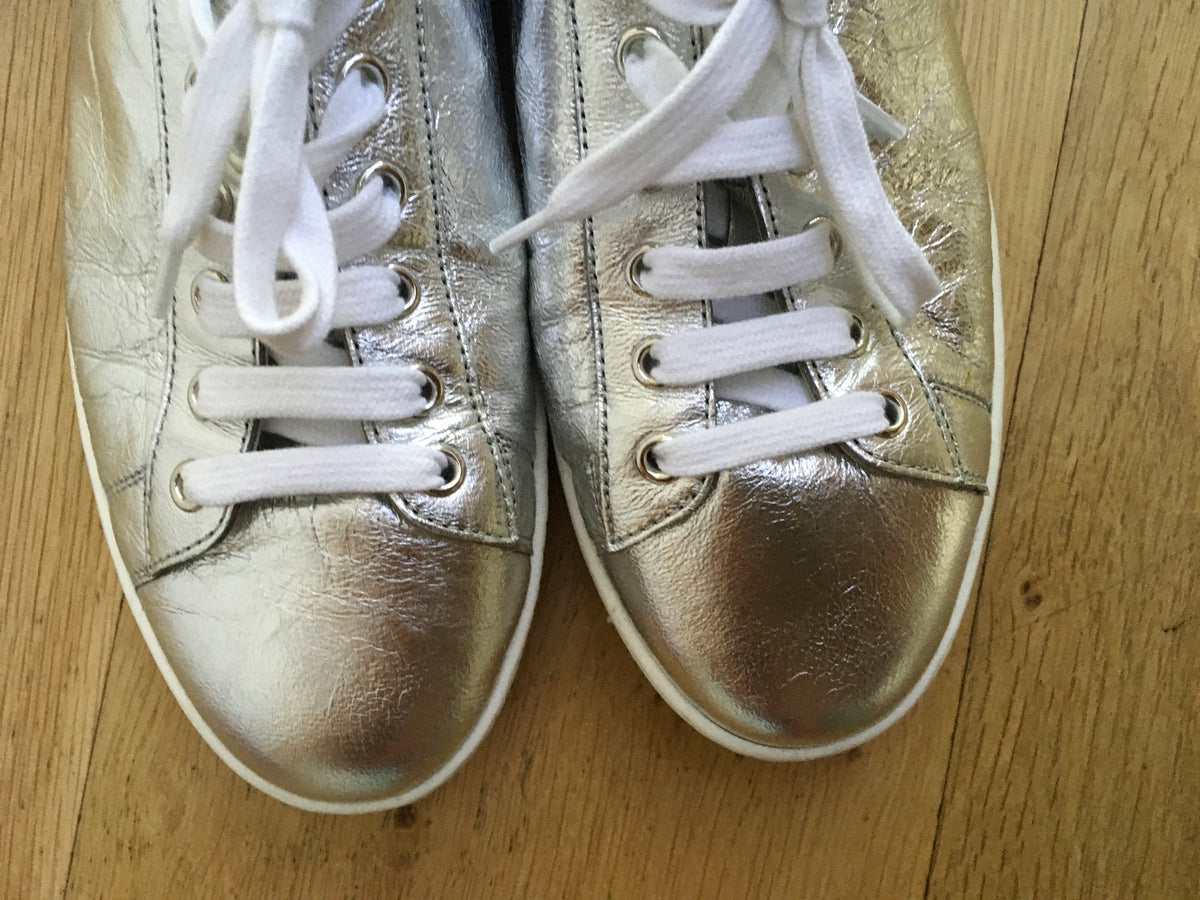 CHRISTIAN DIOR Silver Move Low-Top Sneakers Trainers Shoes Size 36 ladies