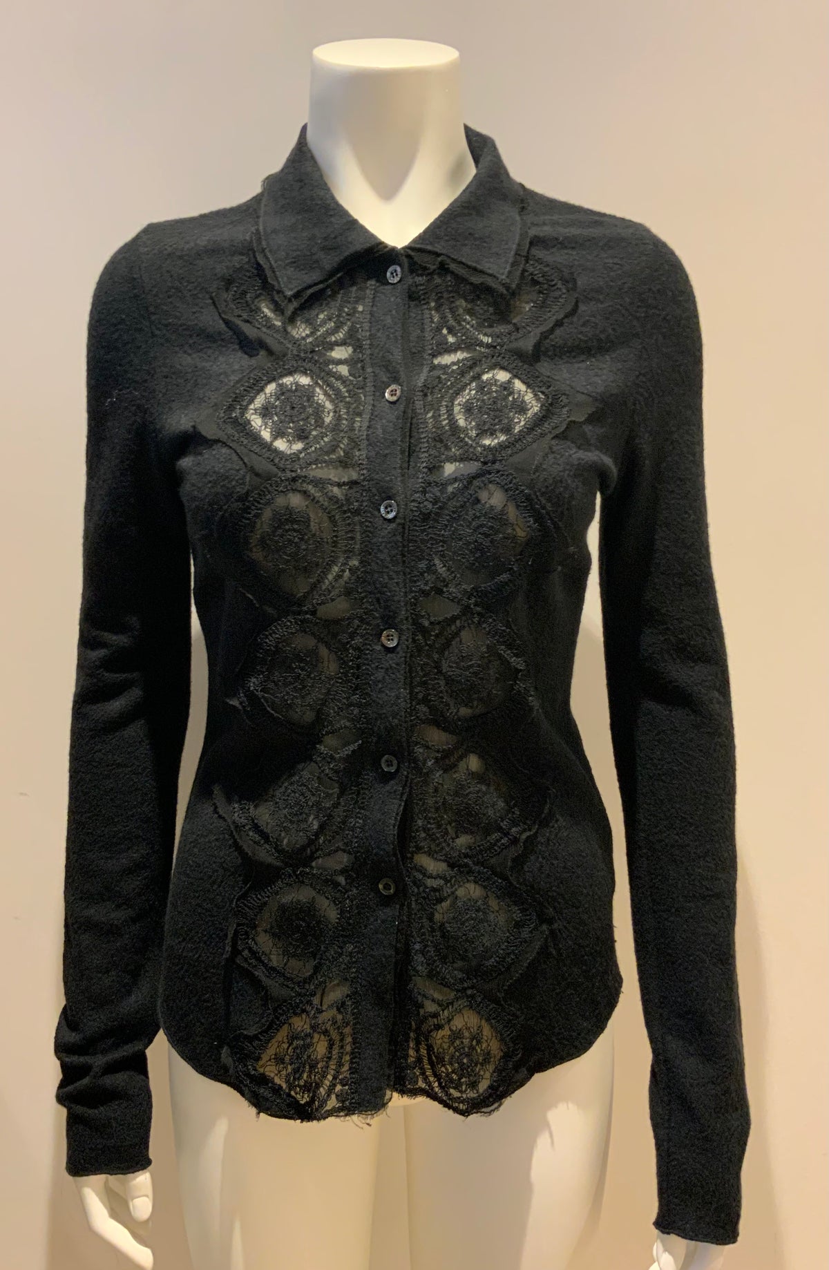 Ermanno Scervino Scervino Steet Lace Insert knit Cardigan Size I 44 US 10 ladies