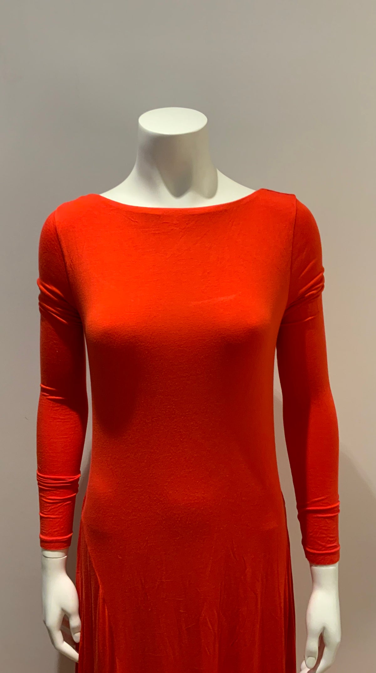 RALPH LAUREN Long Red Jersey Dress Size M medium ladies