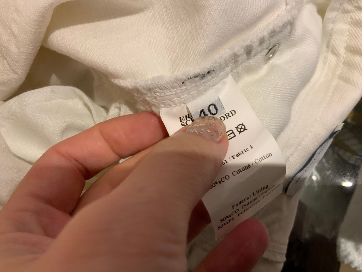Ermanno Scervino Crystal Embellishments Insert White Jeans Size I 40 UK 8 US 4 ladies