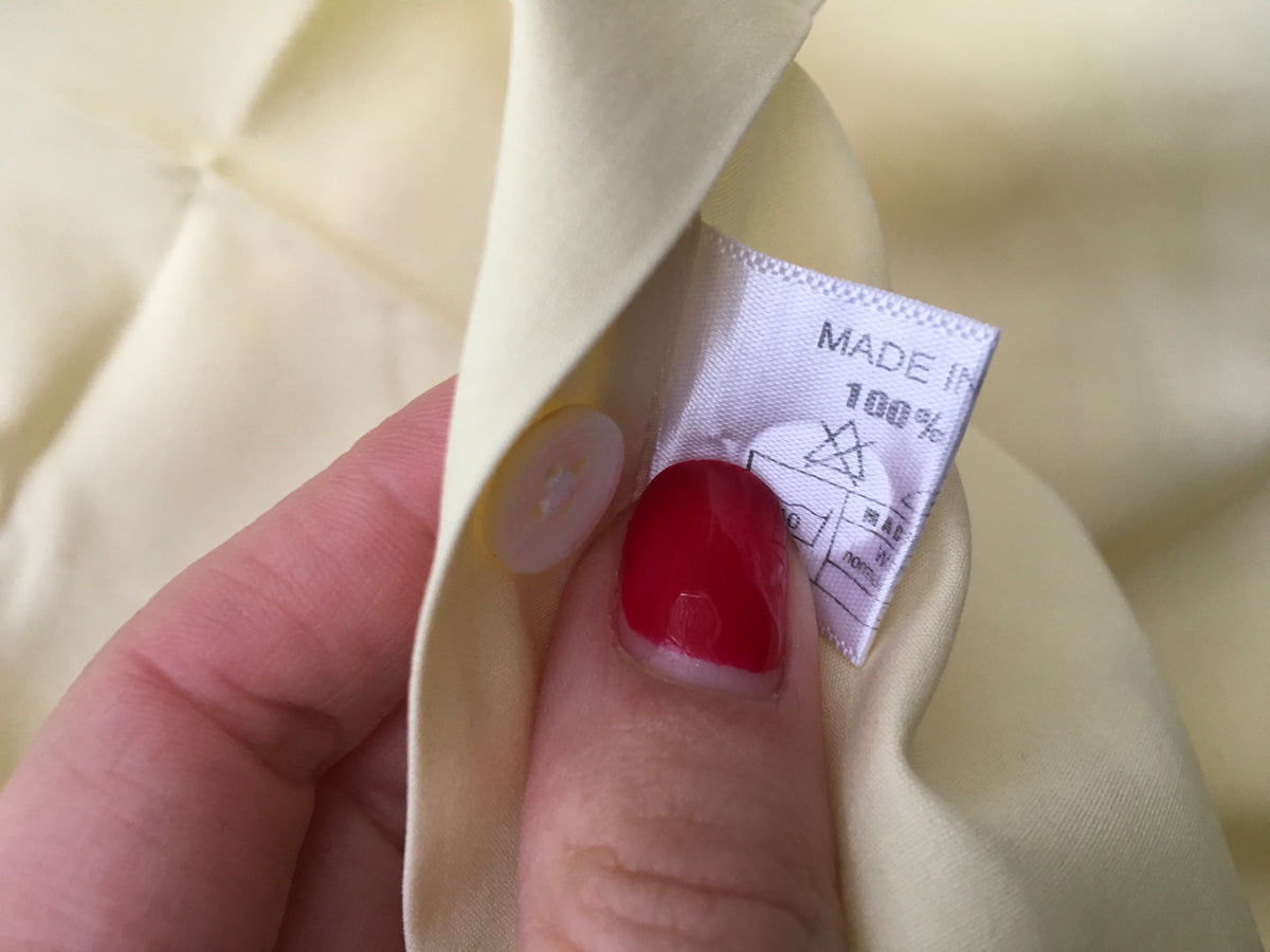 RICHARD JAMES BESPOKE HAND MADE LONG SLEEVE BUTTON-UP YELLOW SHIRT men