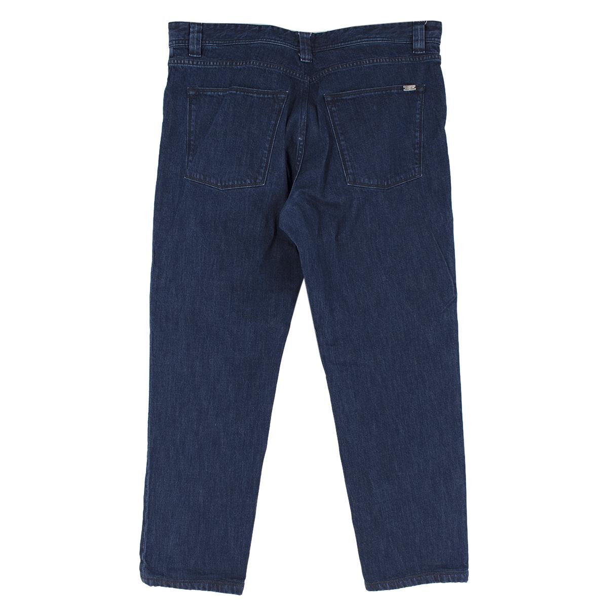 Loro Piana Mens Dark Blue Denim Straight-leg Jeans Size I 40 men
