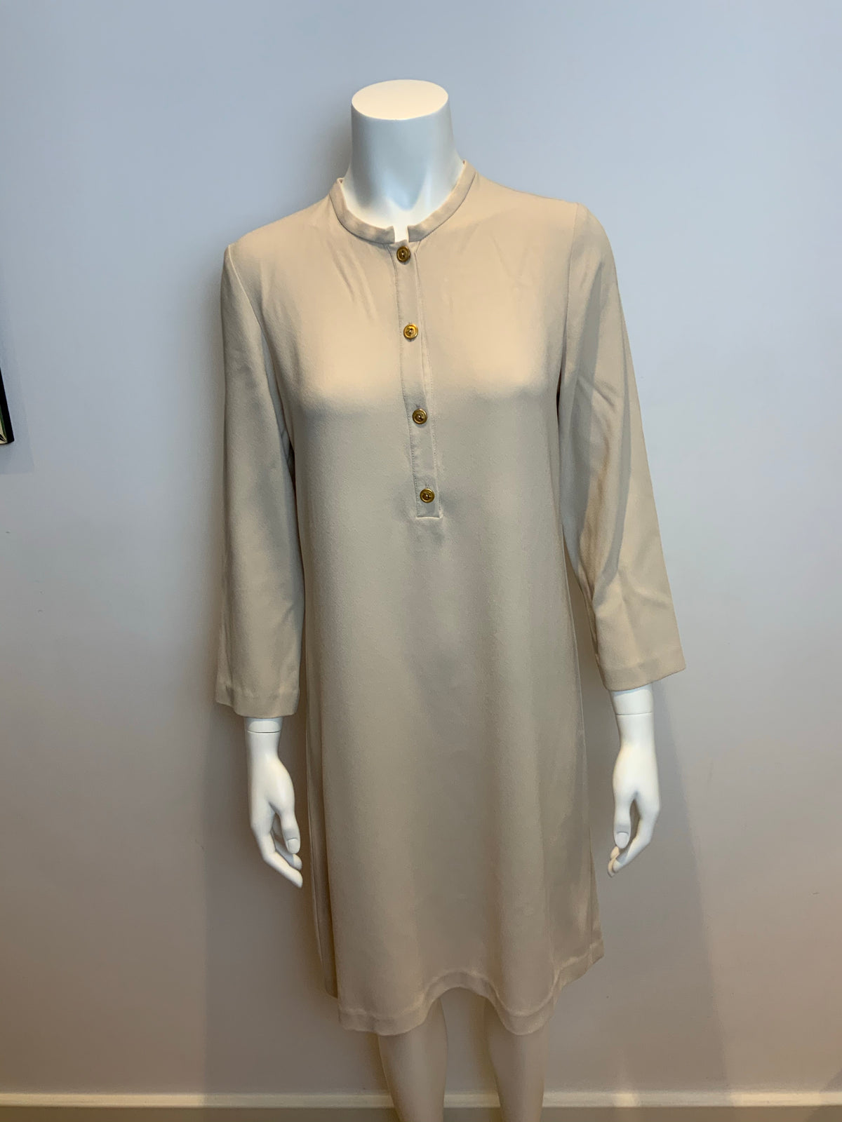 Jaleo Beige Silk Blend Midi Tunic Dress SOLD OUT Size M medium ladies