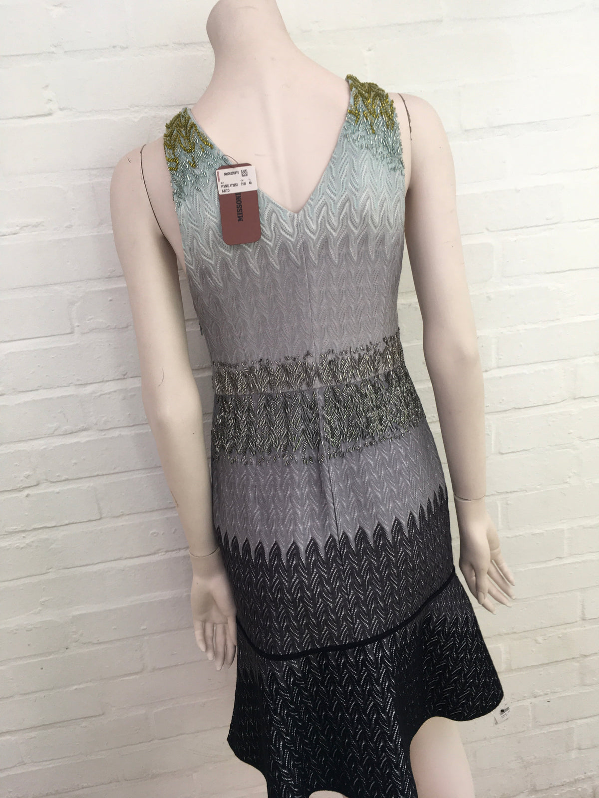MISSONI Wool Knit Beaded Embellished Dress I 40 UK 8 US 4 S Small ladies
