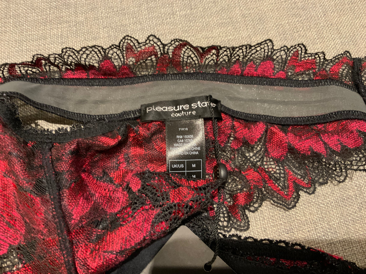 Pleasure State Embroidered FEODORA FENIX THE KNOCKOUT Briefs Underwear Size M ladies