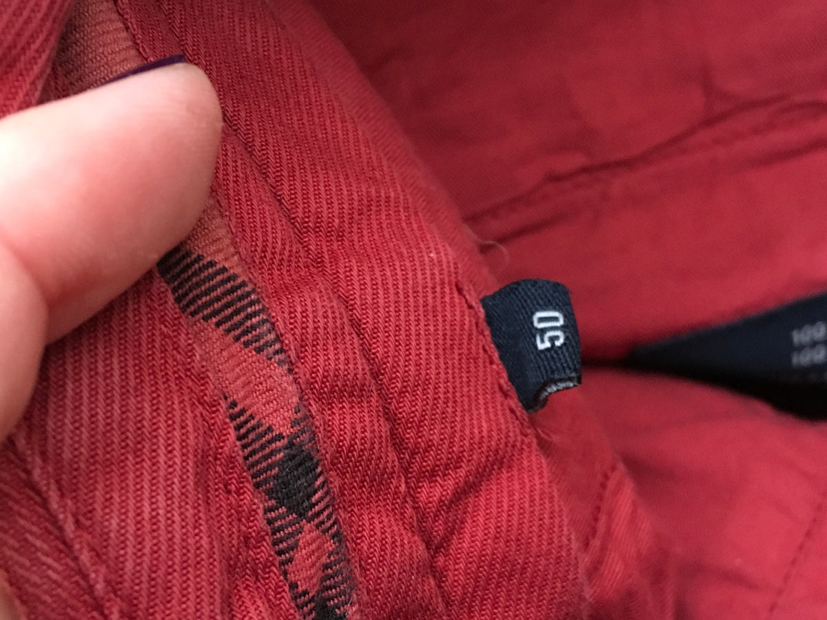 BURBERRY London Men’s Red Corduroy Trousers Pants Size 50 MEN