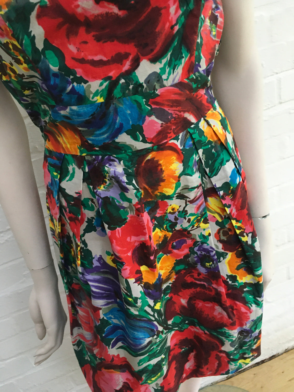 Dolce & Gabbana Floral-print cotton strapless mini dress Size I 40 Ladies