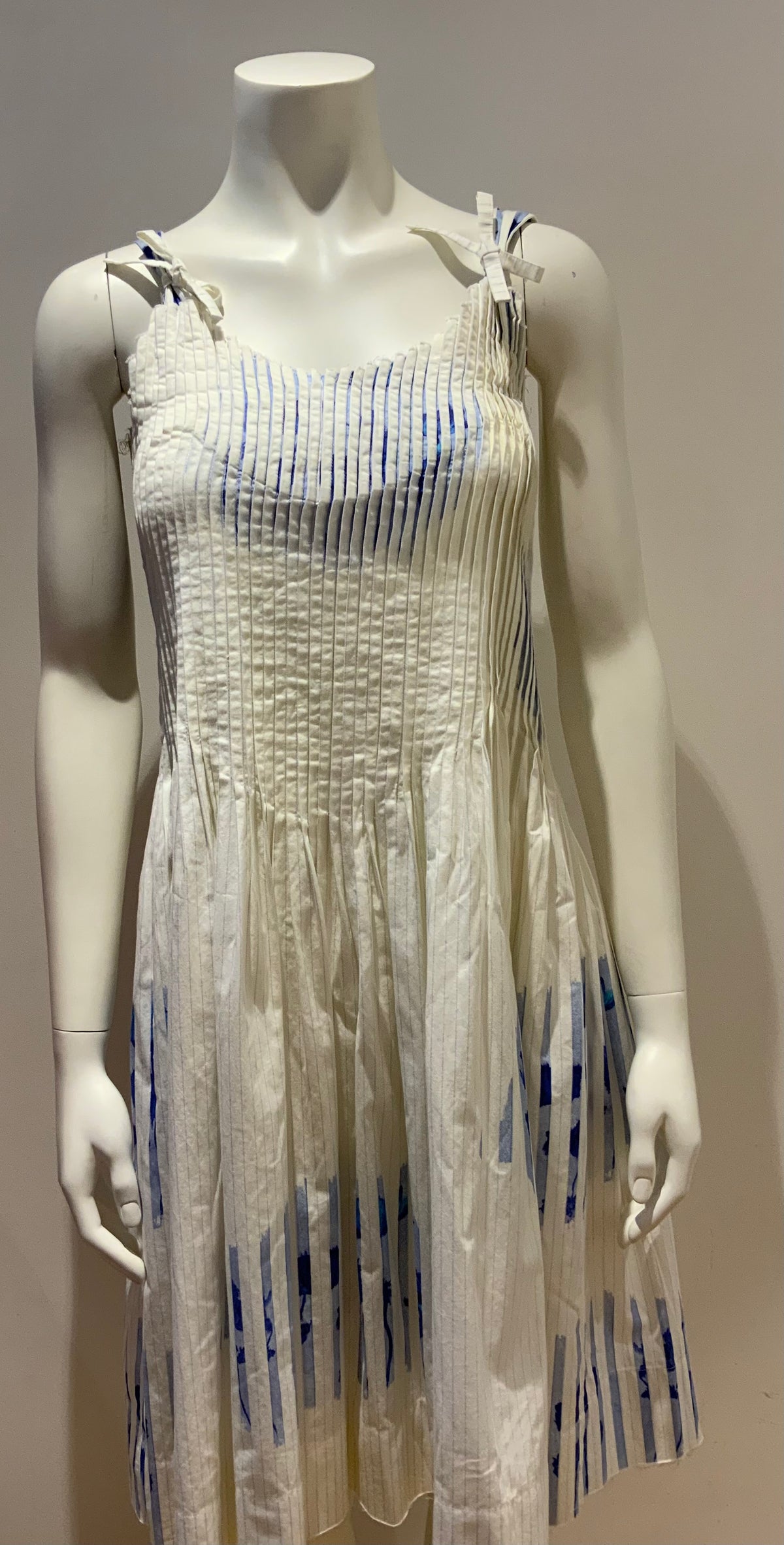 ROBERTS WOOD Pleated COTTON Summer DRESS SIZE S Small ladies