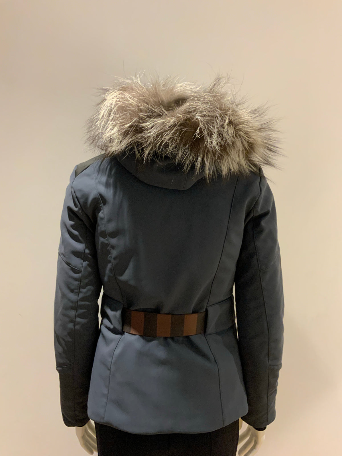 MOST WANTED FENDI FF Pequin Fox Fur Trimmed Striped Ski Outfit Set 2 pieces I 42 ladies