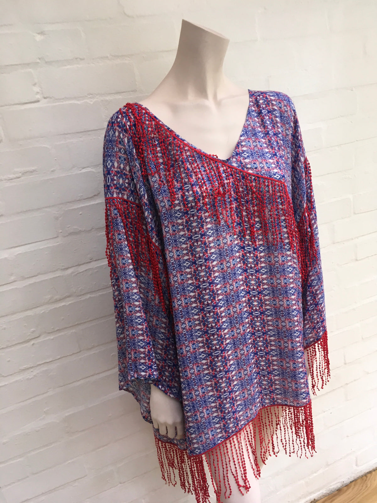 kaleidoscope by mimi Dubai COVER UP Fringe Kaftan Tunic Dress Ladies