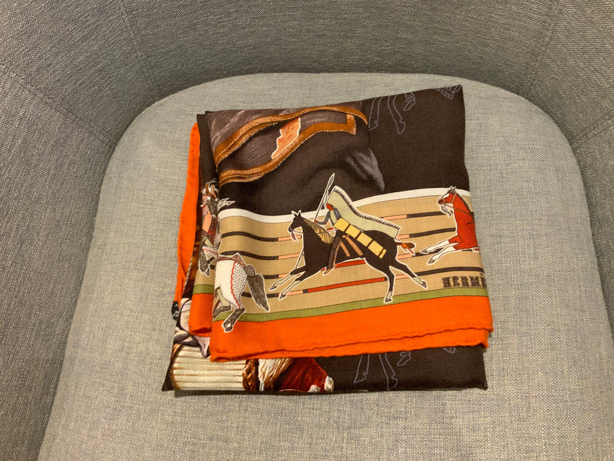Hermès Hermes Paris Pani La Shar Pawnee 2022 Cashmere Silk Scarf ladies