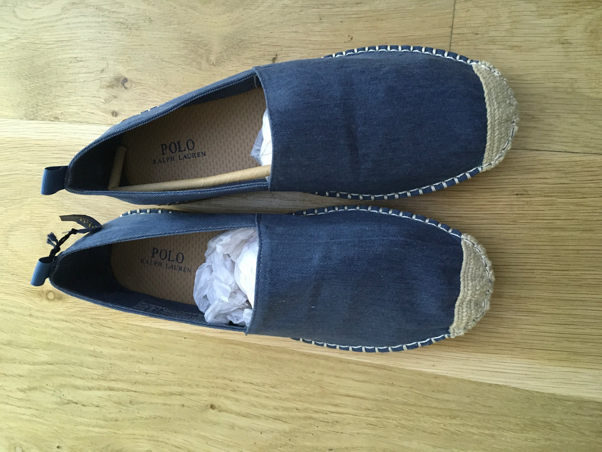 Ralph Lauren Polo Barron Twill Espadrilles Multi Player in Navy UK 8 EU 42 US 9 Men