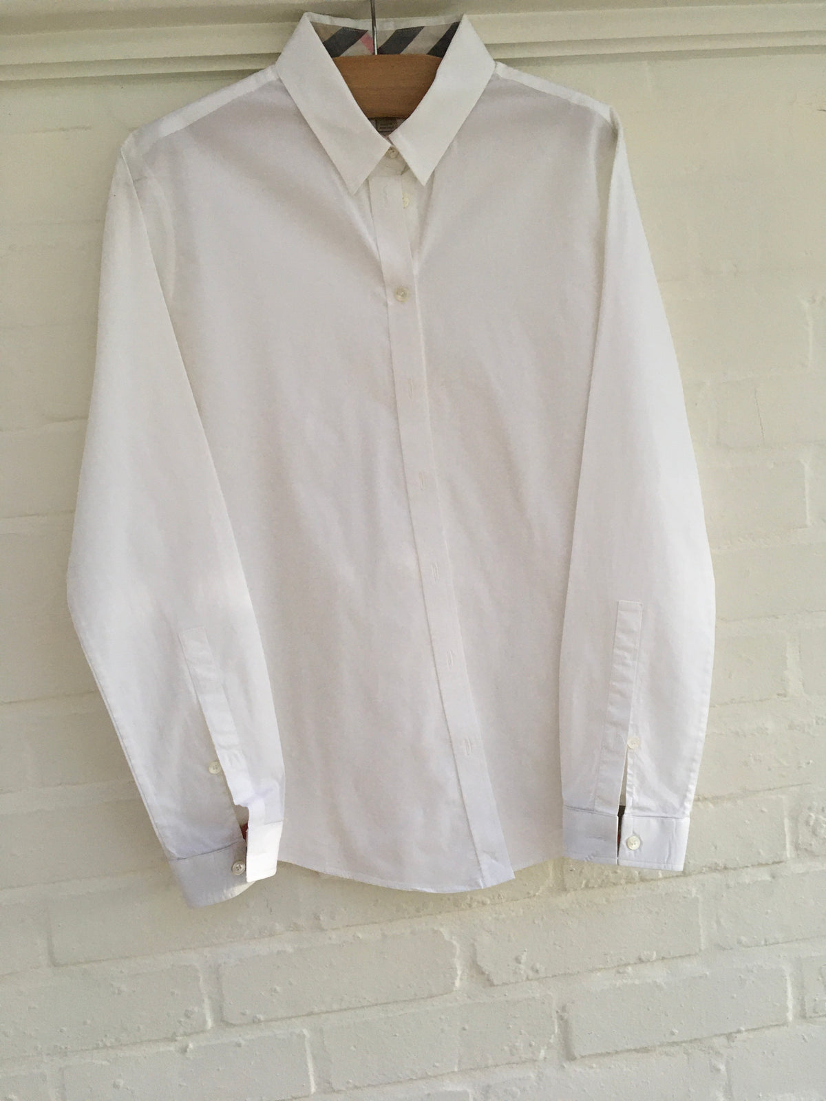 BURBERRY BRIT LONG SLEEVE BUTTON-UP WHITE SHIRT SIZE M MEDIUM Men