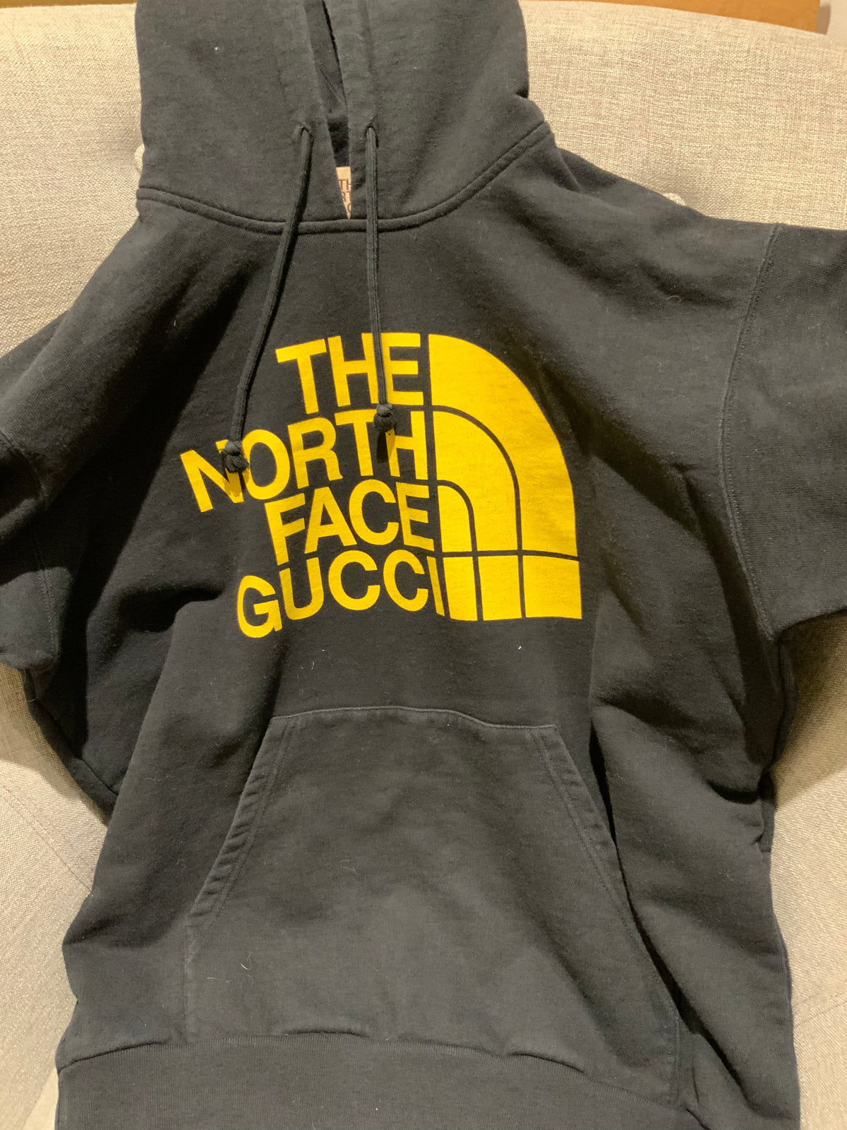 Unisex GUCCI X THE NORTH FACE BLACK YELLOW HOODIE LIMITED EDITIN SIZE XS men