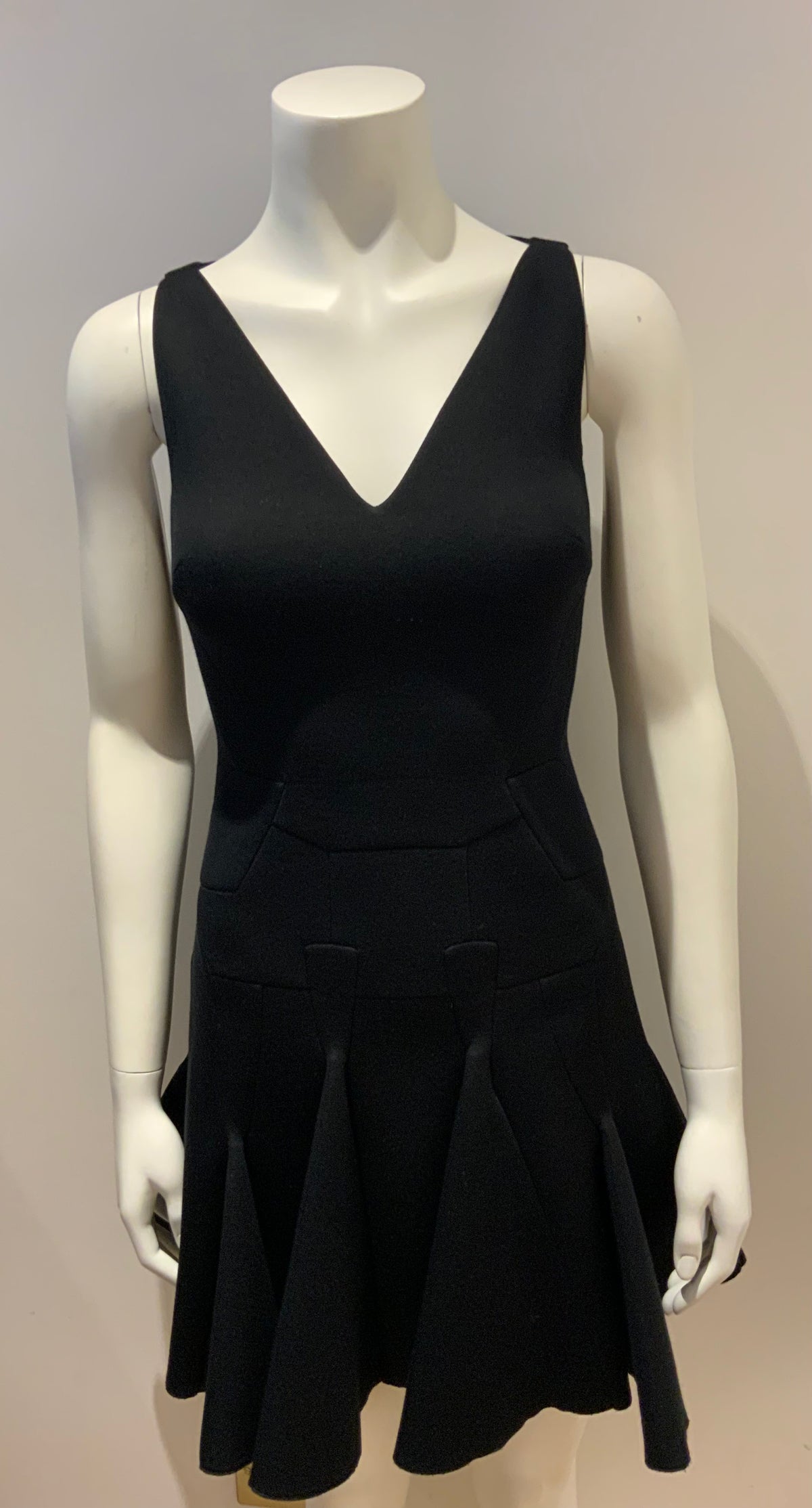 Antonio Berardi LBD little black Fit & flare dress SIZE I 38 US 2 UK 6 XS ladies