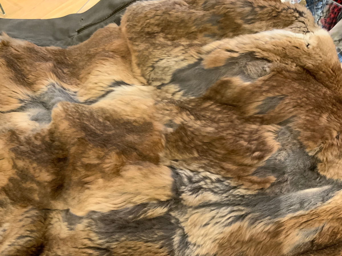 Yves Salomon Army Collection natural coyote fur jacket Sz F 36 S Small ladies