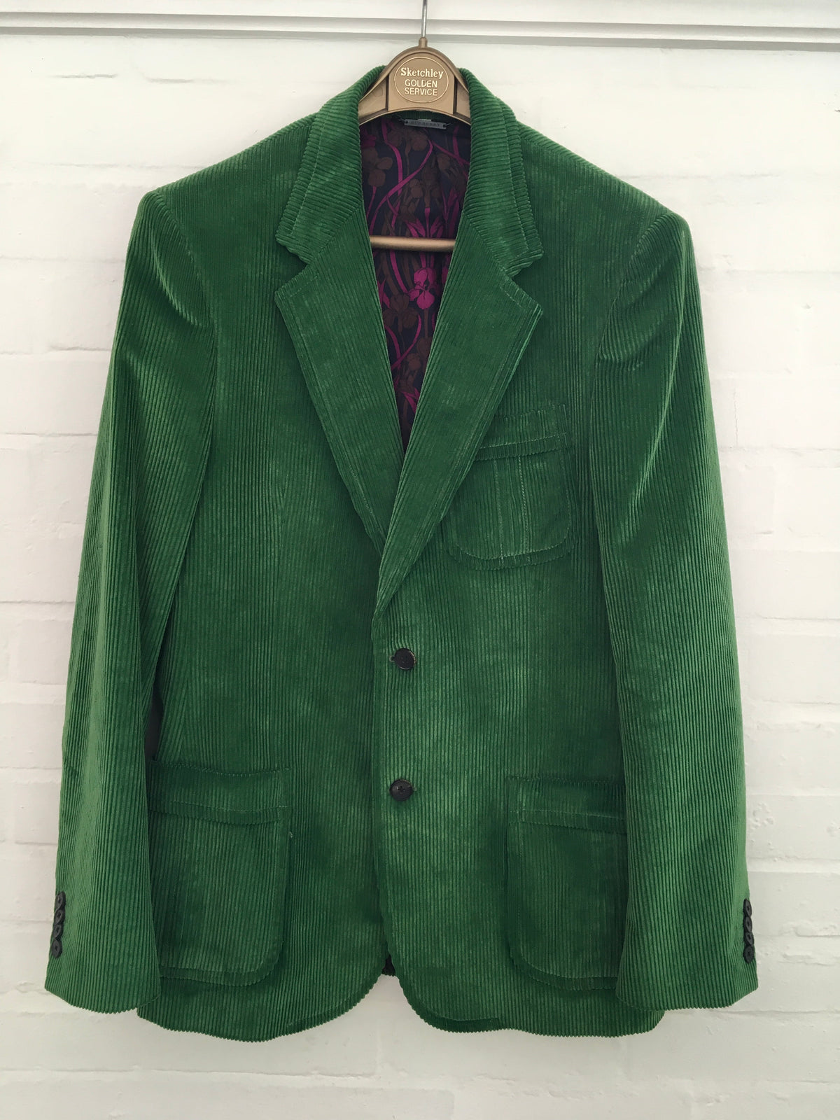 Burberry Green Corduroy Jacket Blazer Men