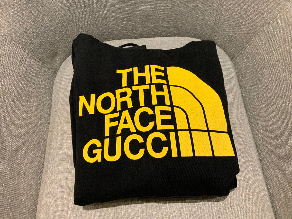 Unisex GUCCI X THE NORTH FACE BLACK YELLOW HOODIE LIMITED EDITIN SIZE XS men