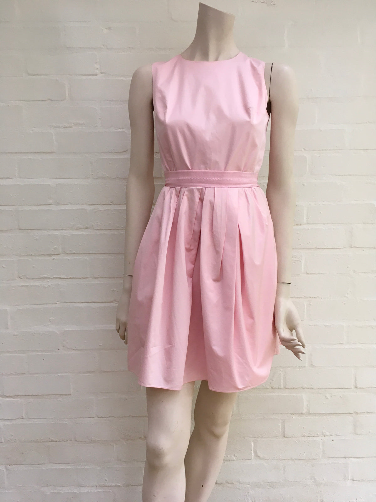 Carven Open-back Pink cotton dress FR 34 ladies
