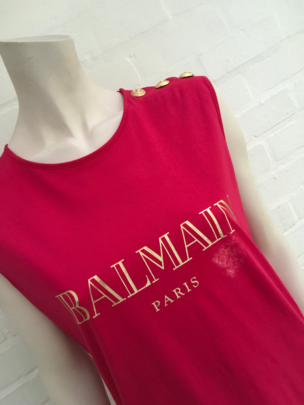 BALMAIN Ladies Cotton Sleeveless Top T-shirt Ladies