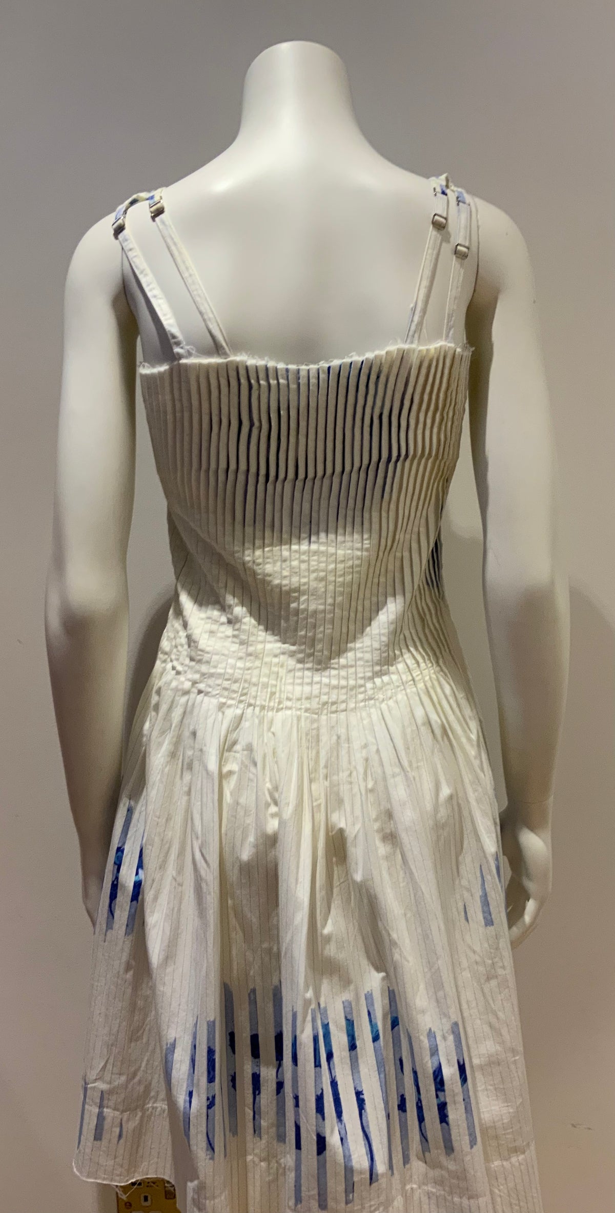 ROBERTS WOOD Pleated COTTON Summer DRESS SIZE S Small ladies