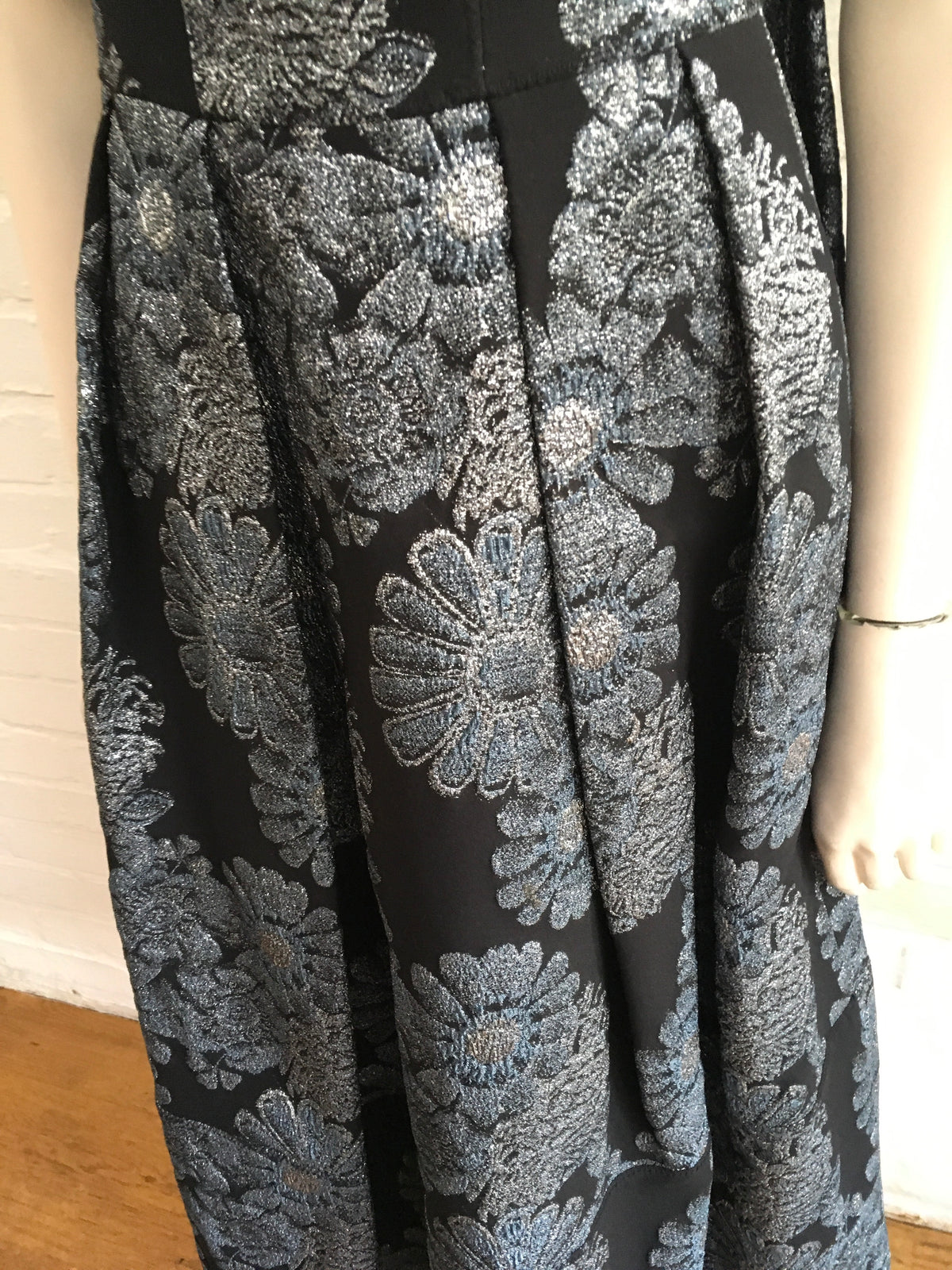 ERDEM RUNAWAY Alina Metallic-Jacquard Strapless Dress LADIES