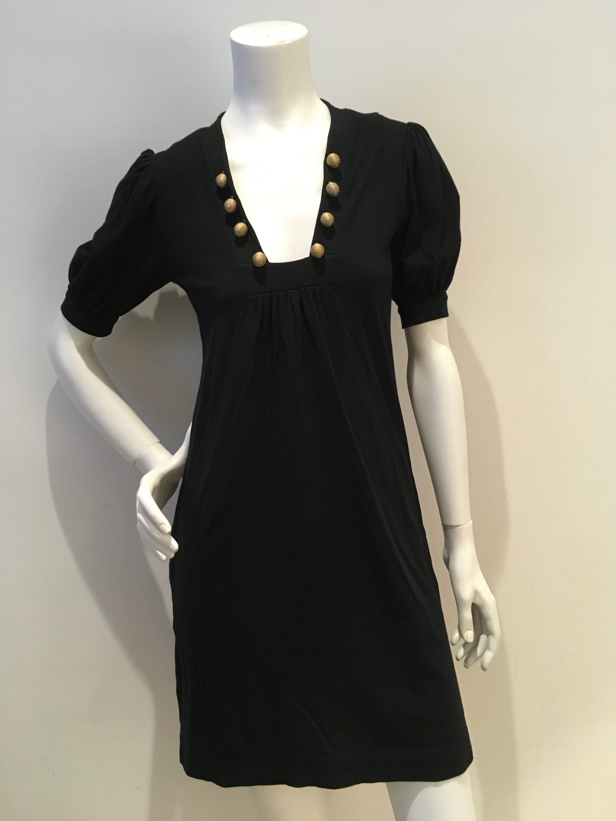 See by CHLOÉ Wool Blend LBD Little Black Dress Size I 38 UK 6 US 2 ladies