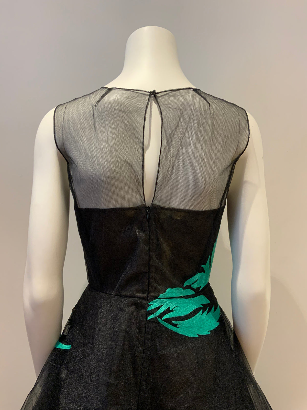 Oscar de la Renta Red Carpet Green Embroidered Gown Dress Size US 6 UK 10 ladies