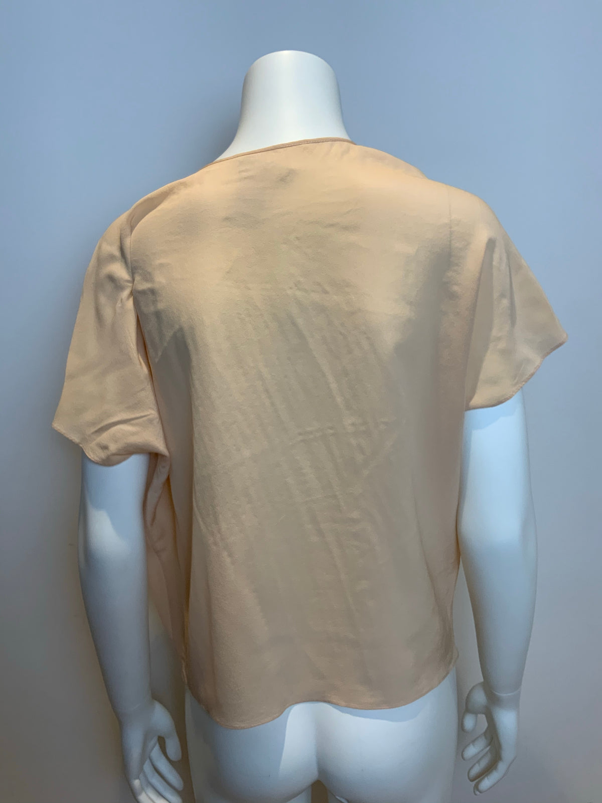 Chloé Chloe Silk Peach Lace Insert Top Blouse Size F 34 US 2 UK 6 XS ladies