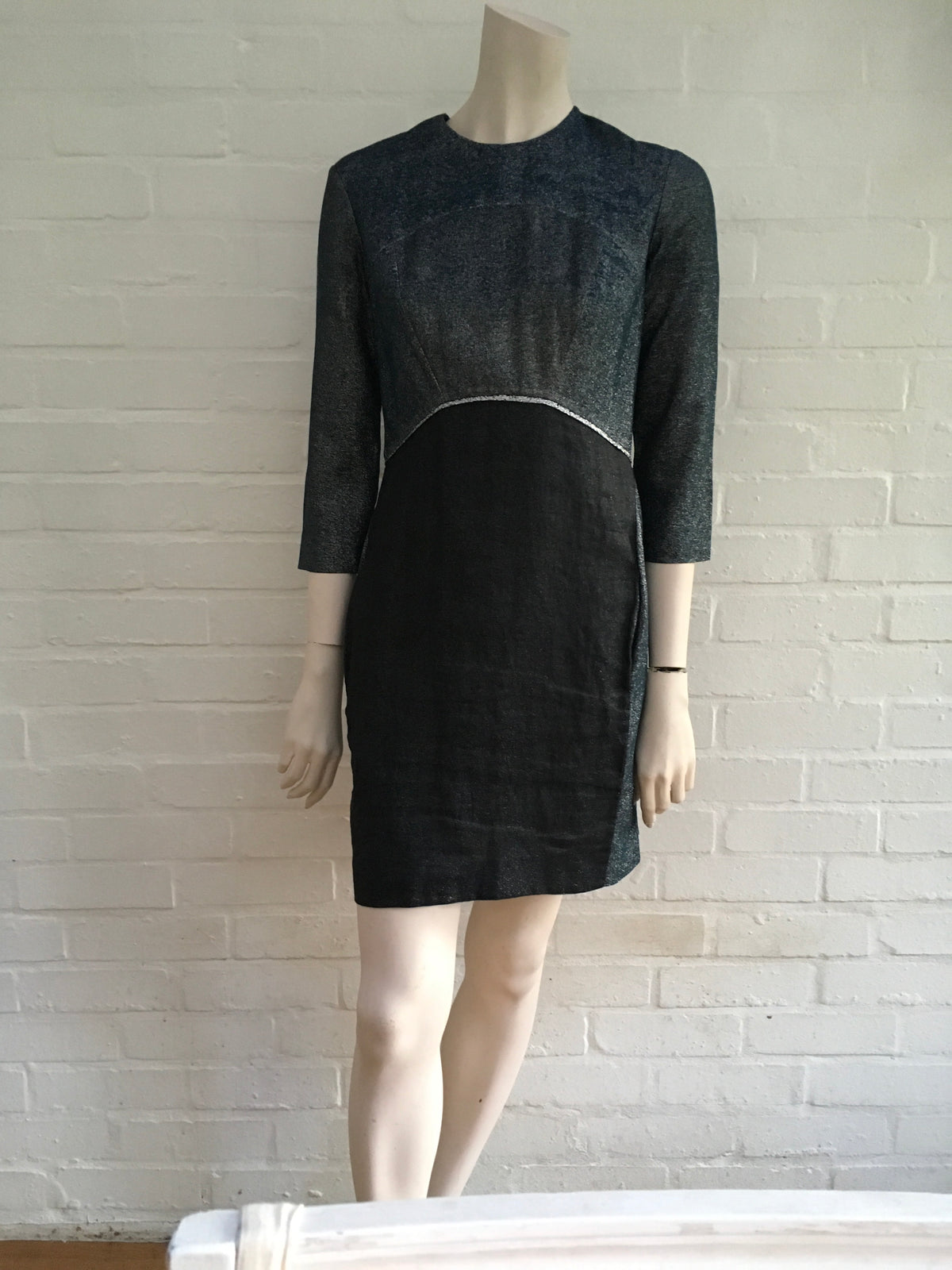 VICTORIA BECKHAM RUNAWAY COUTURE METALLIC SHIFT DRESS LADIES