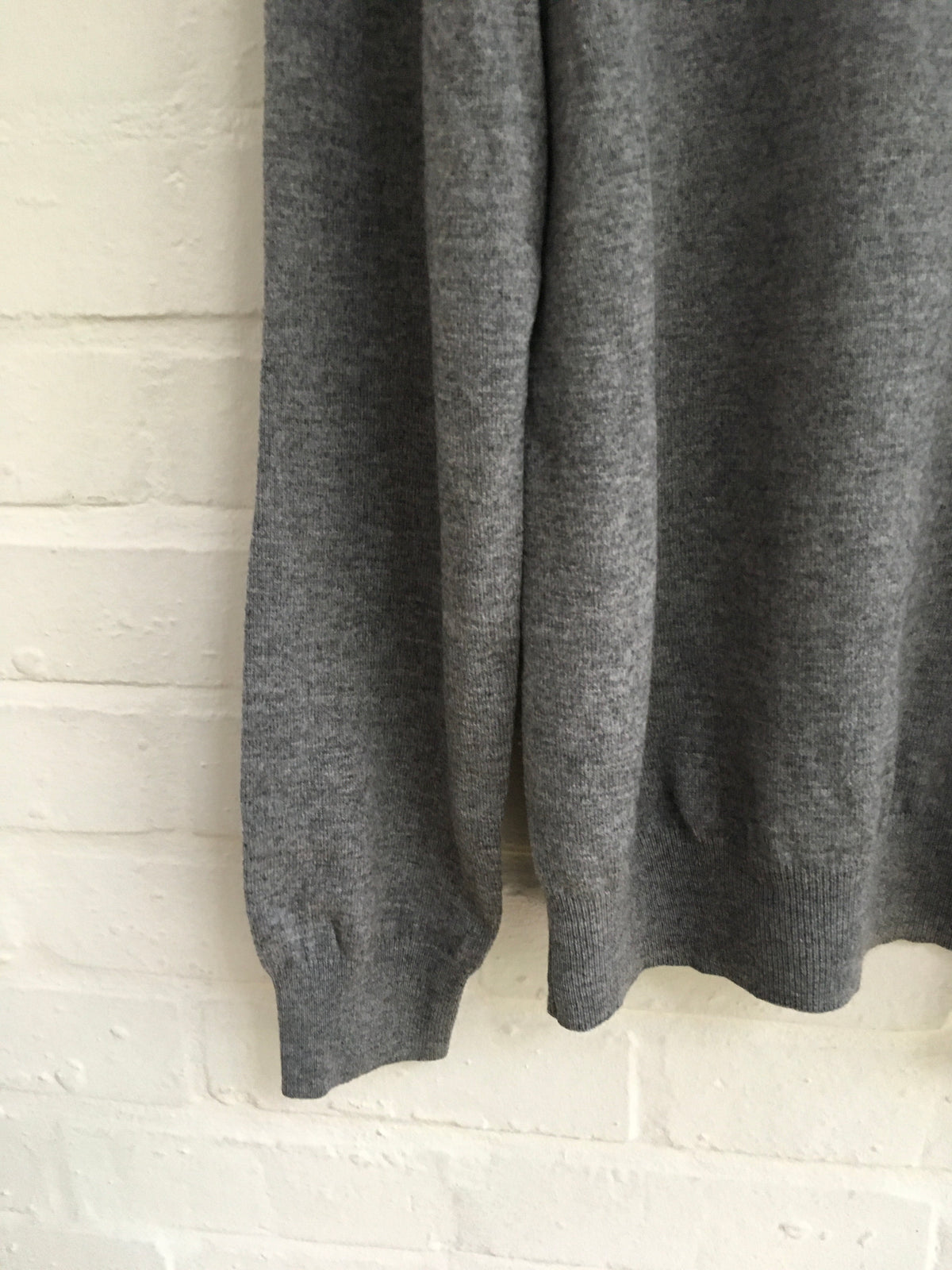 HACKETT LONDON GREY CASHMERE WOOL KNIT HALF ZIP SWEATER JUMPER M MEDIUM MEN