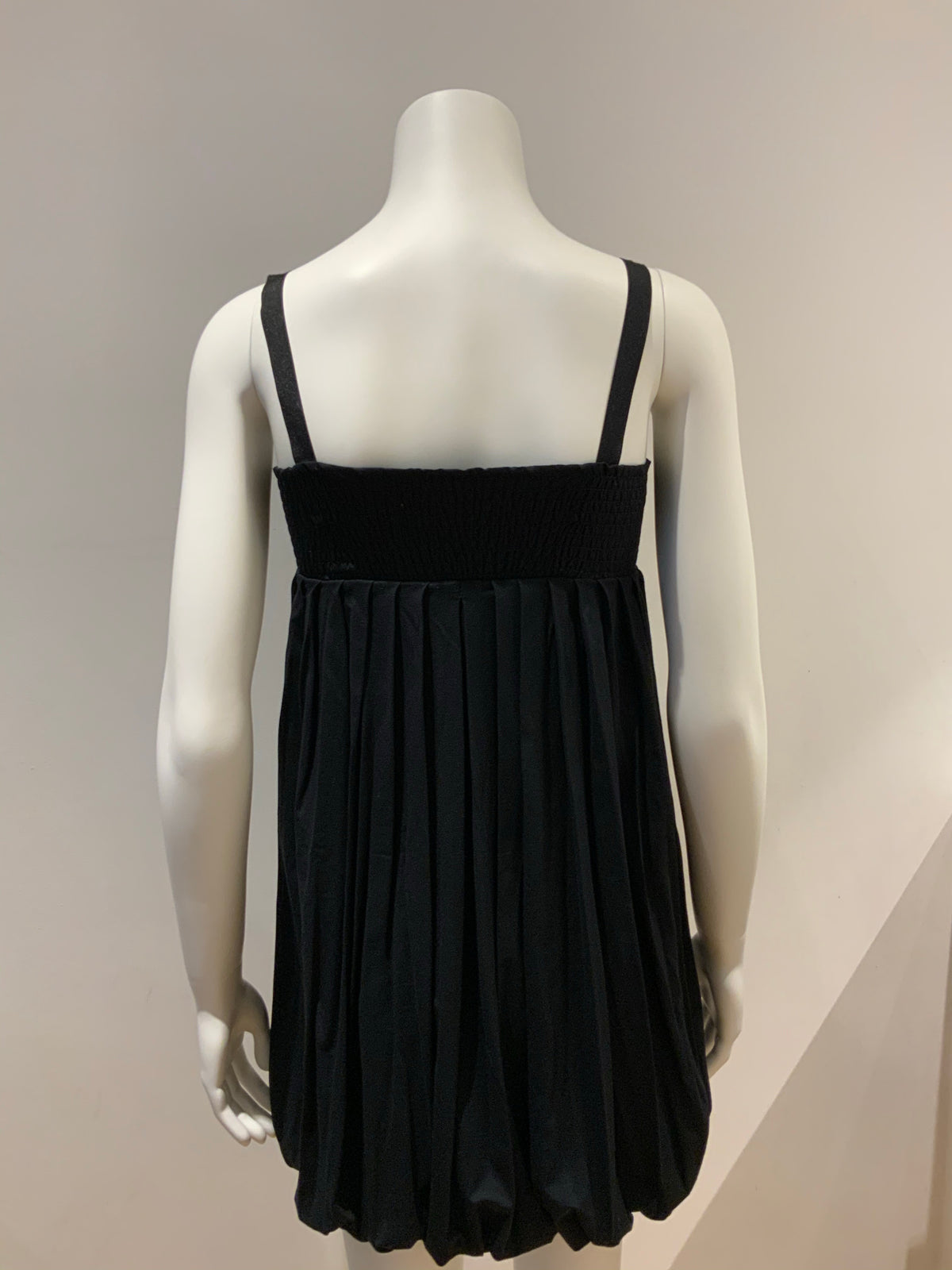 CATHERINE MALANDRINO DRESS BLACK PLEATED DRESS $525.00Y Size US 2 UK 6 XS ladies