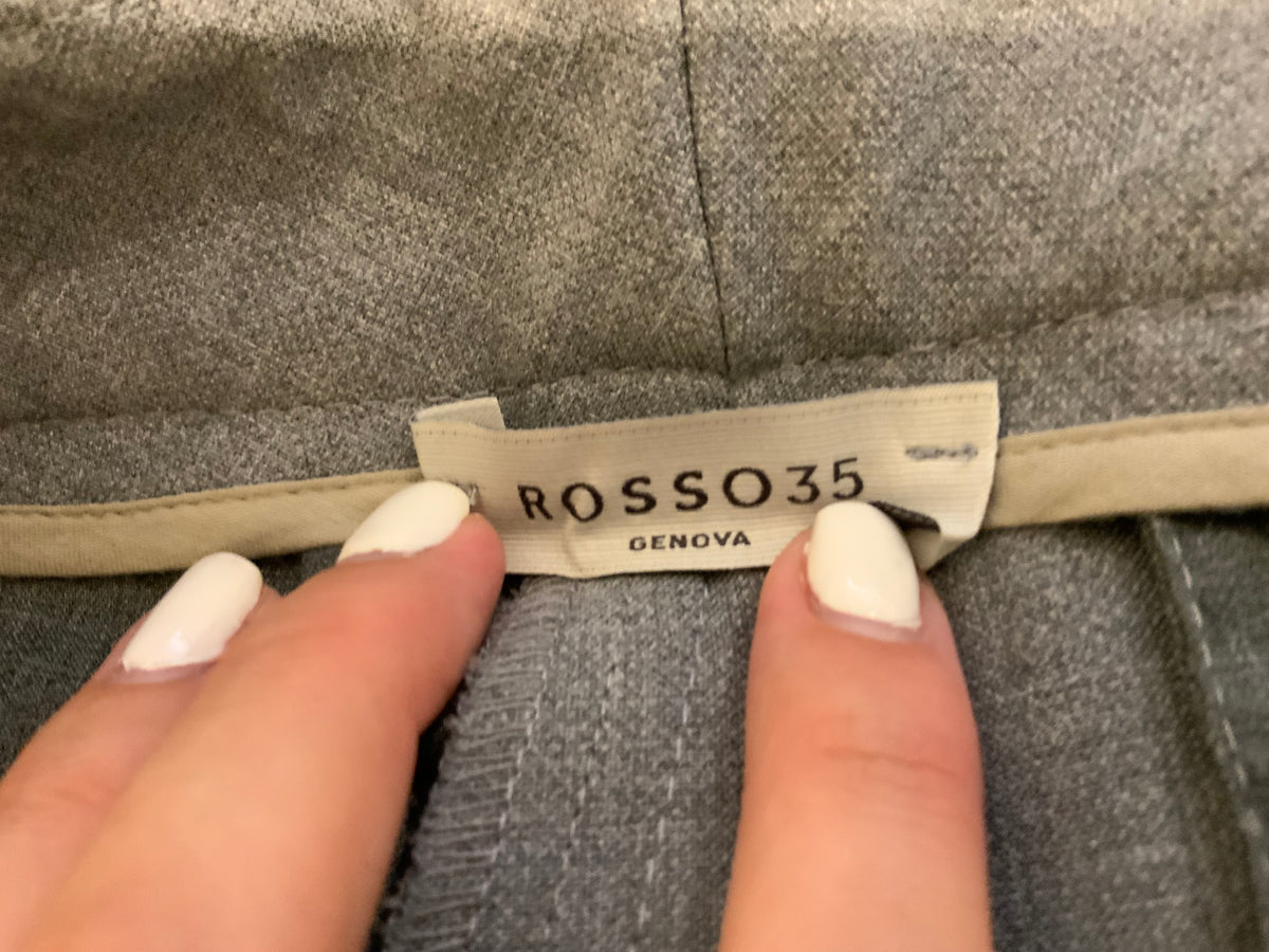 ROSSO 35 GENEVA Women's Grey Office Pants Trousers Size I 40 US 4 UK 8 ladies