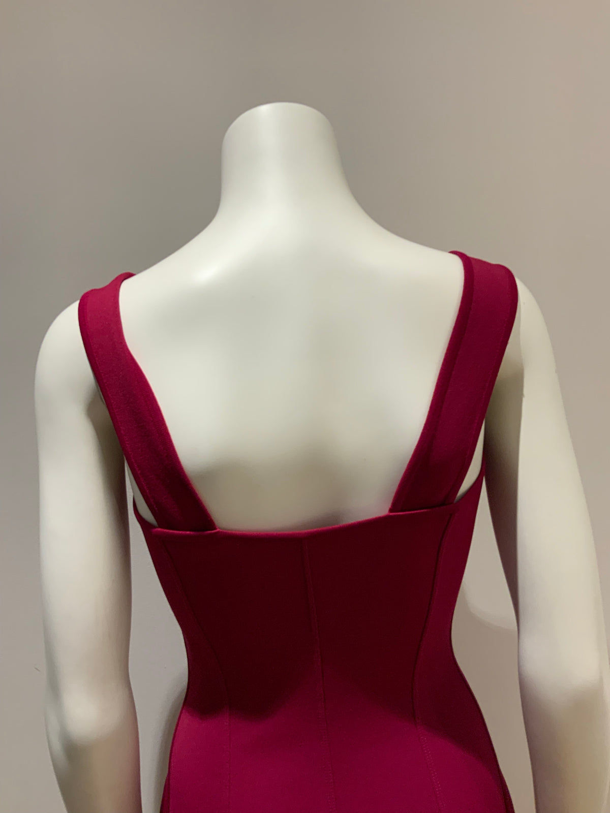 Azzedine Alaïa Alaia Bodycon ete 91 Burgundy Dress F 42 UK 14 US 10 ladies