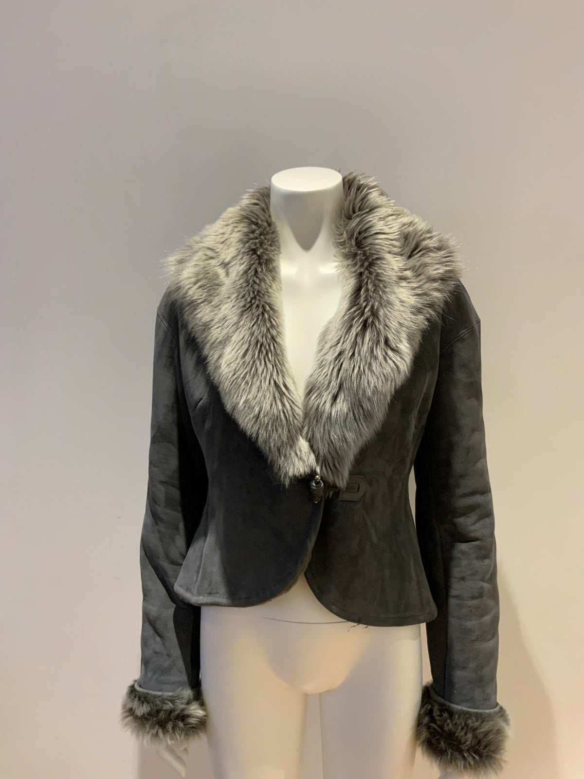 RALPH LAUREN Black Label Short Shearling Jacket Size US 4 UK 8 S small ladies