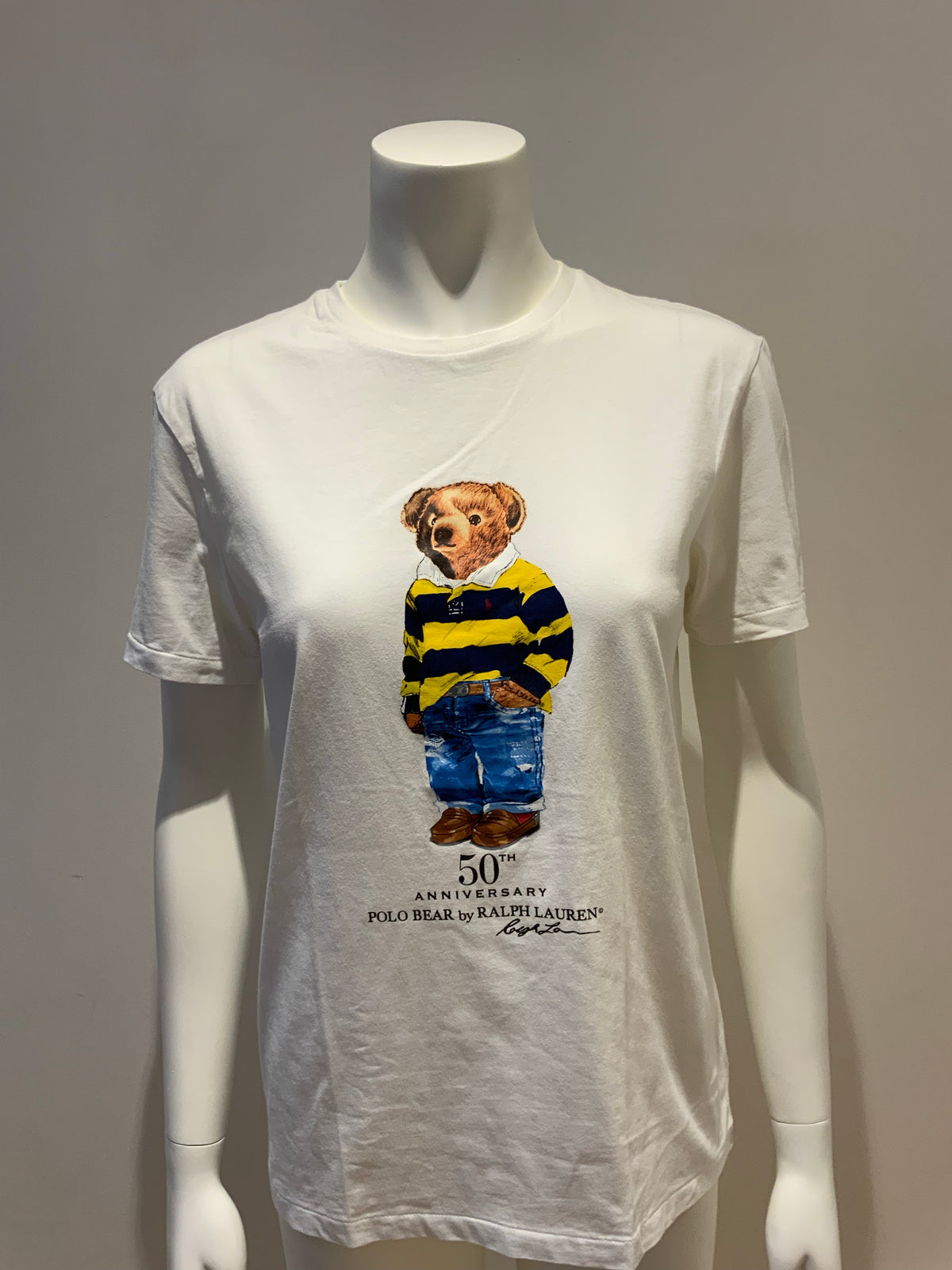 Polo Ralph Lauren 50th Anniversary Bear T Shirt White LIMITED EDITION Size Small men