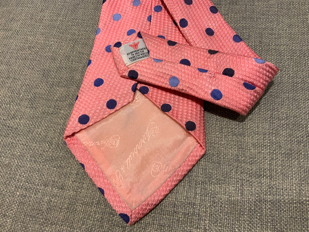 TURNBULL & ASSER Mens Pink Polka Dots Tie men